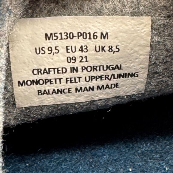 Samuel Hubbard Spring Back Mens Size 9.5 Comfort Shoes Royal Blue Felted Fleece - Picture 9 of 9